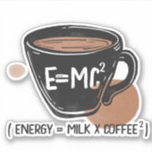 Coffee Lover Energy Funny Sticker (Voorkant)