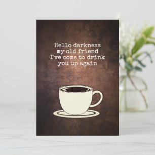  Coffee Lover Funny Quote Kaart