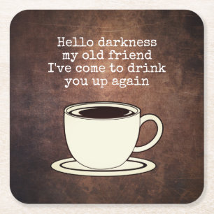  Coffee Lover Funny Quote Vierkante Kartonnen Onderzetter