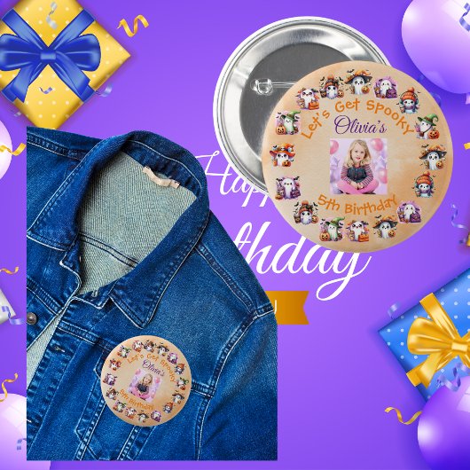 Coffee Lover Ghost Party Button voor de verjaardag