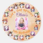 Coffee Lover Ghost Party Sticker voor de verjaarda (Voorkant)