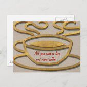 Coffee Lover Gift Cadeau Naam offerte aanpassen Briefkaart (Voorkant / Achterkant)