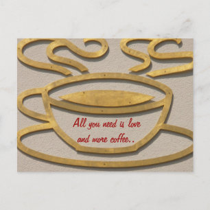 Coffee Lover Gift Cadeau past naamofferte aan Briefkaart