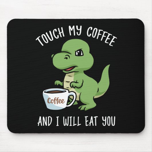 Coffee Lover Gift Mannen Dinosaur Coffee Gifts Cof Muismat (Voorkant)