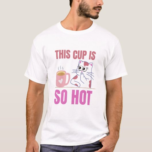 Coffee Lover Kattenshirt T-shirt (Voorkant)