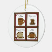 Coffee Lover Keramisch Ornament (Links)