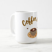 Coffee Lover Mug | Cute Coffee Cup Design | Gift f (Devant gauche)