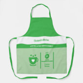 Coffee lover name kitchen green schort (Voorkant)