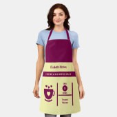 Coffee lover name kitchen maroon schort (Gedragen)