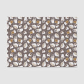 Coffee Lover Pattern Brown Tissuepapier (Voorkant)