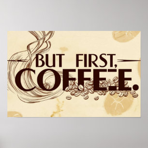Coffee Lover Quote poster stoomwervelingen