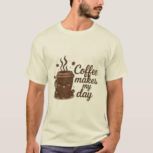 Coffee Lover T-Shirt | Cozy Coffee Vibes (Devant)