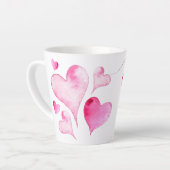 Coffee Lover Valentijnsdag Gift Hearts Mok (Linkerhoek)