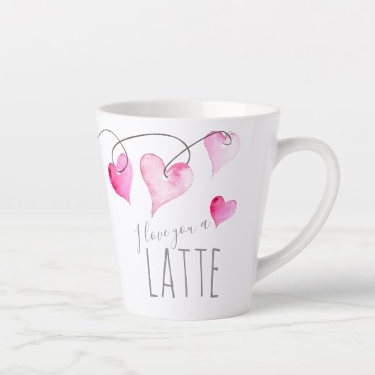 Coffee Lover Valentijnsdag Gift Hearts Mok (Rechts)