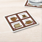 Coffee Lover Vierkante Kartonnen Onderzetter (Schuin)