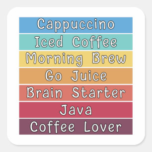 Coffee Lover Vierkante Sticker