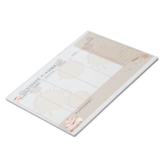 Coffee lover Weekly planner Notitieblok (Schuin)