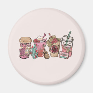 Coffee Lover Western Cowboy Thema Magneet