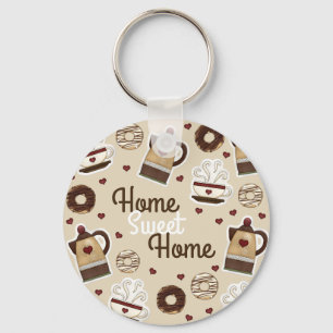 Coffee Lovers Home Sweet Home Sleutelhanger