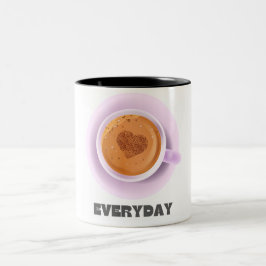 Coffee Lovers Mug: Vier je passie voor koffie Tweekleurige Koffiemok