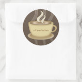 Coffee Lovers Ronde Sticker (Tas)