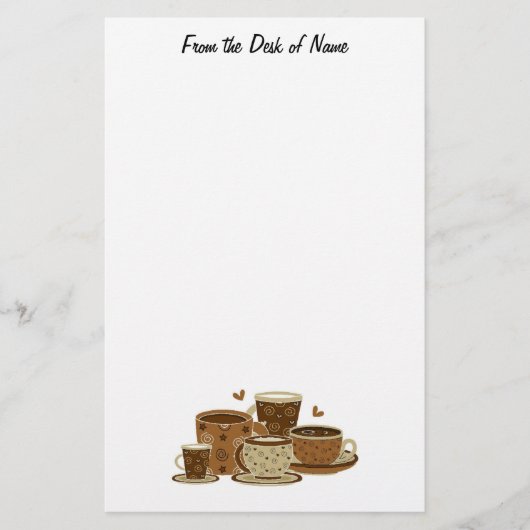 Coffee Lovers Teddy Briefpapier (Voorkant)