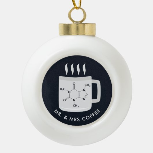 Coffee Lovers van Custom Chemistry Lab Technicians Keramische Bal Ornament (Voorkant)