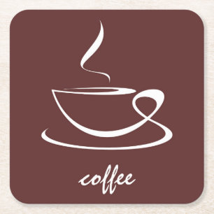 Coffee Lovers Vierkante Kartonnen Onderzetter