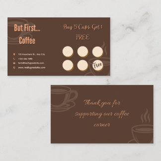 Coffee Loyalty Card Minimaal Bruin