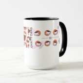 Coffee Loyalty Card Pattern Mug - Cute Coffee Shop (Devant droit)