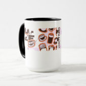 Coffee Loyalty Card Pattern Mug - Cute Coffee Shop (Devant gauche)