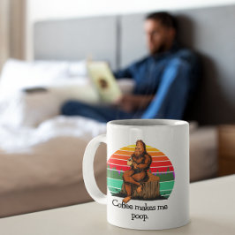 Coffee maakt me poop Bigfoot Sasquatch Funny Mok