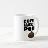 COFFEE MAAKT ME POOP, grappige Mugs Koffiemok (Voorkant rechts)
