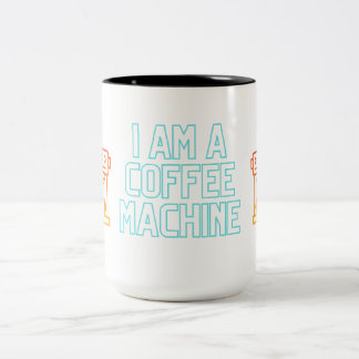 Coffee Machine Funny citeert Klassieke Mok, 11 oz Tweekleurige Koffiemok