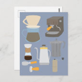 Coffee Maker Tools Briefkaart (Voorkant / Achterkant)