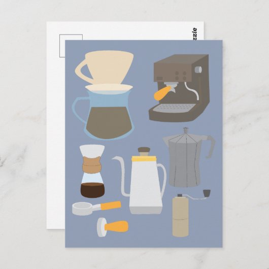 Coffee Maker Tools Briefkaart (Voorkant / Achterkant)