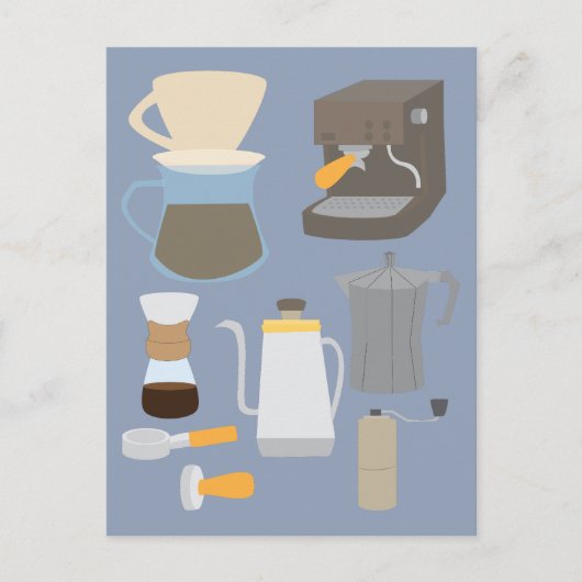 Coffee Maker Tools Briefkaart (Voorkant)