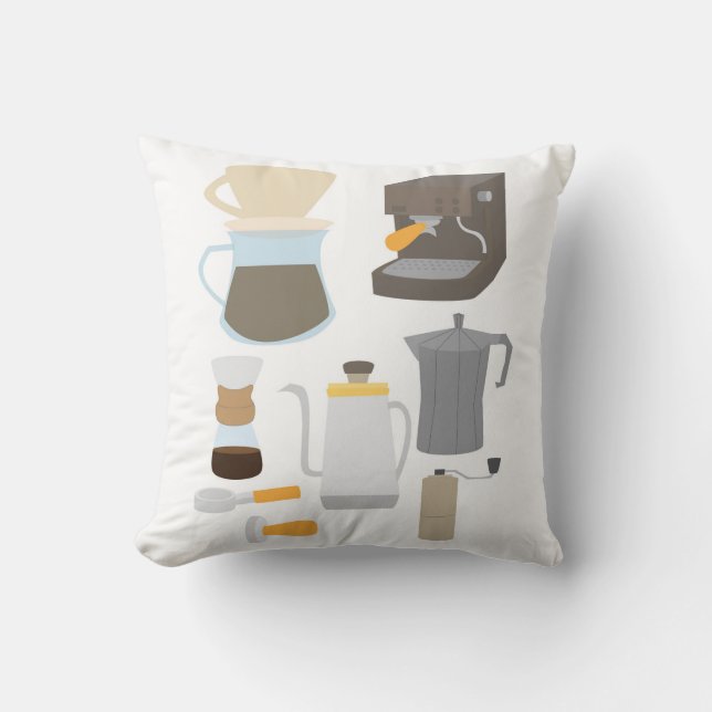 Coffee Maker Tools Kussen (Voorkant)