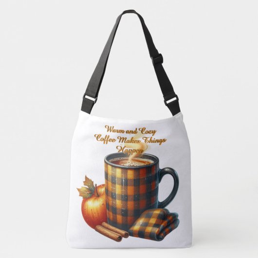 Coffee Makes Things Happen Crossbody Tas (Voorkant)
