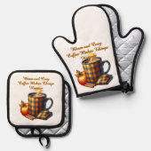 Coffee Makes Things Happen Ovenwant & Pannenlap Set (Voorkant / Achterkant)