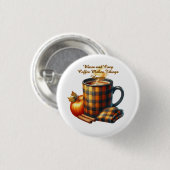 Coffee Makes Things Happen Ronde Button 3,2 Cm (Voorkant /achterkant)