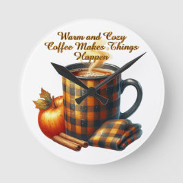 Coffee Makes Things Happen Ronde Klok