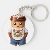 Coffee Man – Fun Design for True Caffeine Kings Sleutelhanger (Achterkant)