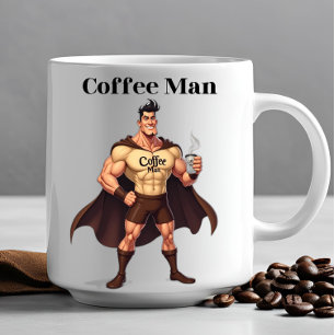 COFFEE MAN PAUZE TIJD Funny Novelty Kantoor Gift Koffiemok