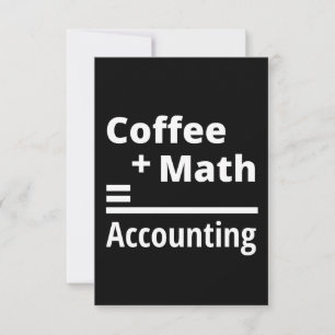 Coffee + Math = Accounting Notitiekaartje