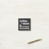 Coffee + Math = Accounting Post-it® Notes (Op bureau)