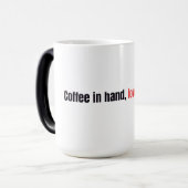 Coffee Mind Mug – “Coffee in hand, love in mind.” (Devant gauche)
