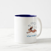 Coffee Mok Funny, Whimsical Flying Donkey (Voorkant rechts)