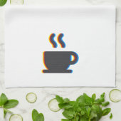 Coffee Mok Glitch Theedoek (Gevouwen)