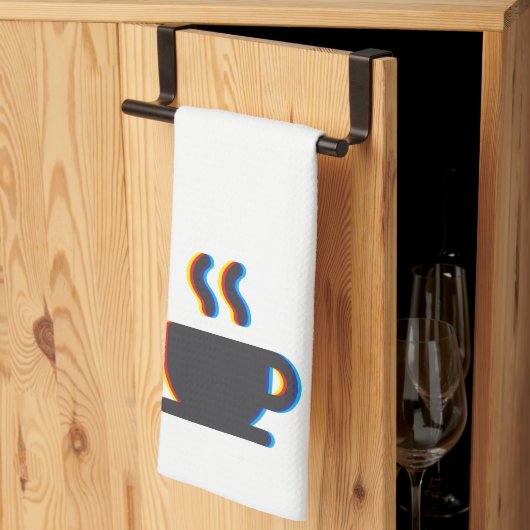 Coffee Mok Glitch Theedoek (Derde Gevouwen)